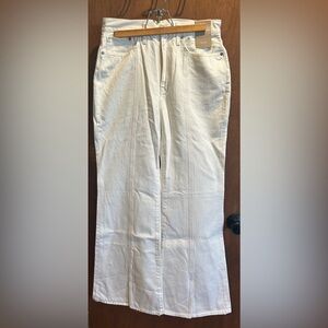 Madewell white Denim Flare Pants